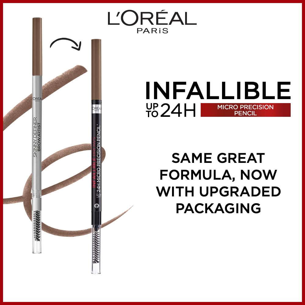 L'Oreal Paris Brow Artist Skinny Definer Precision Retractable Brow Pencil 3.0 Brunette