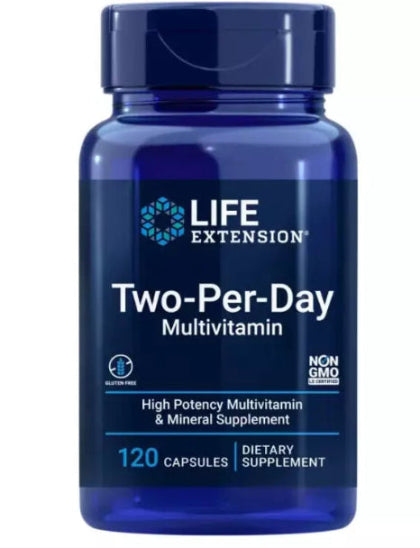 Life Extension Two-Per-Day Multivitamin 120 Capsules Men/Women Vitamins Minerals